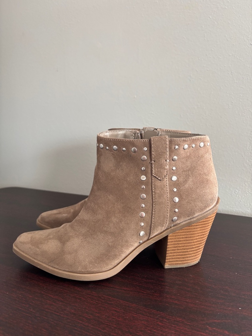 a.n.a Taupe Studded Ankle Booties - Picture 5 of 14